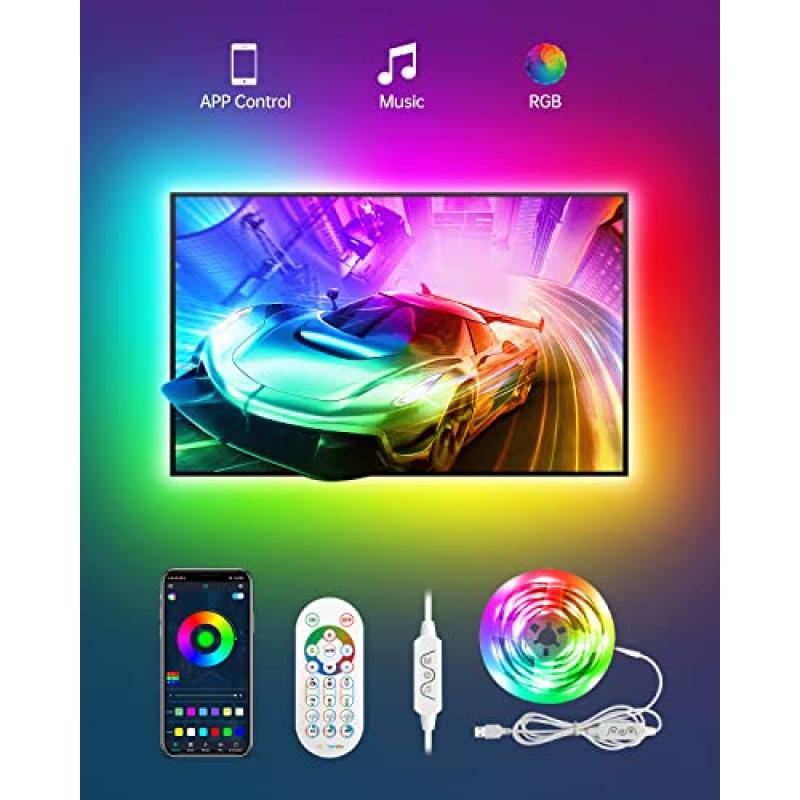 Daymeet TV LED Backlight Lights, RGBIC Strip