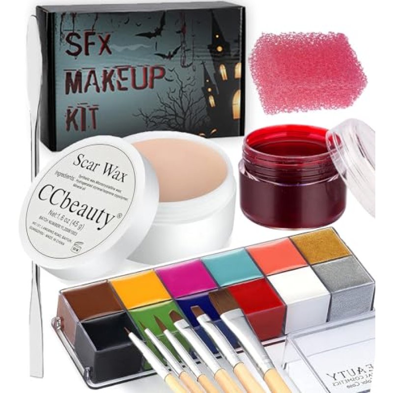 CCbeauty 12 Color Face Body Paint kit Oil, Fake…