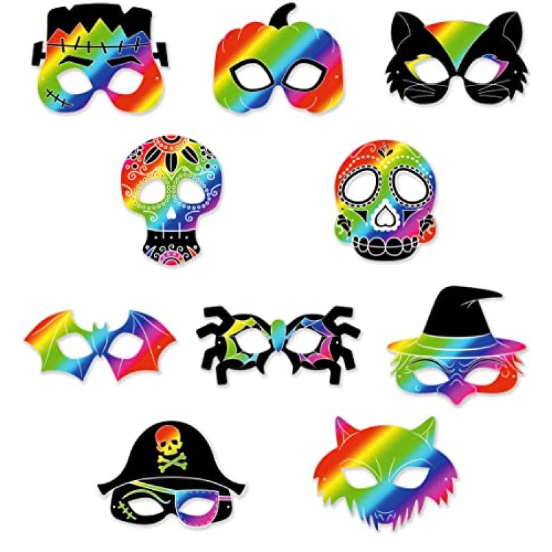 Abeec Halloween Scratch Art Masks