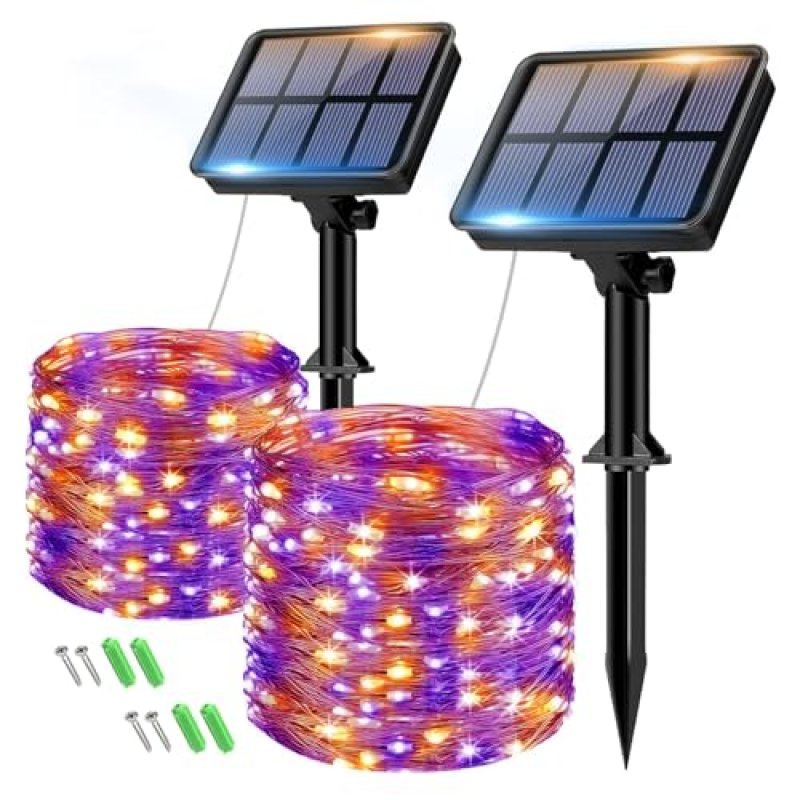btfarm 2 Pack Solar String Lights Outdoor Garden…