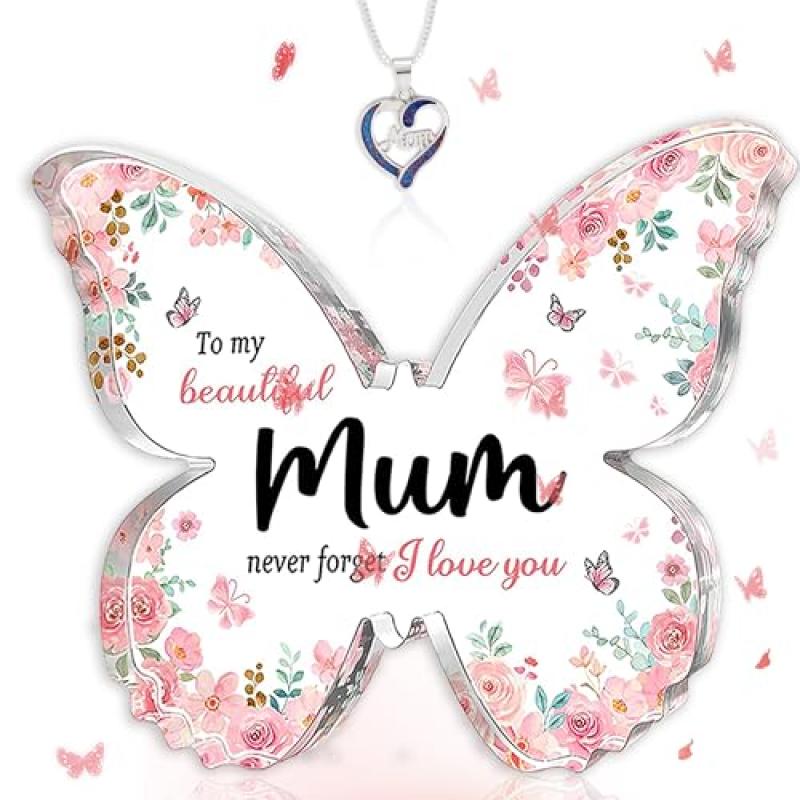 Echehi Mum Gifts Set: Acrylic Plaque & Necklace