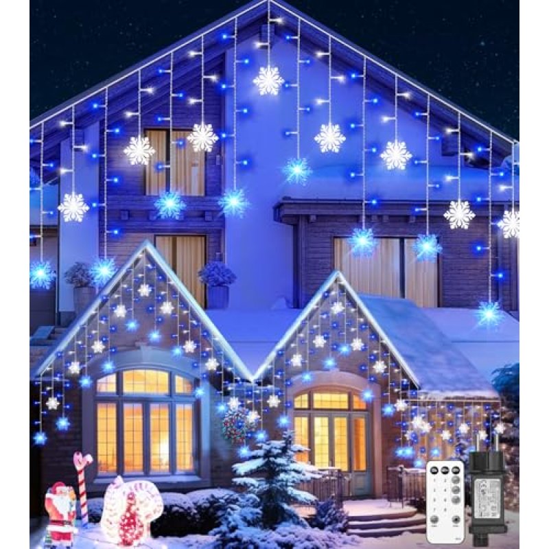 Icicle Christmas Lights with Remote