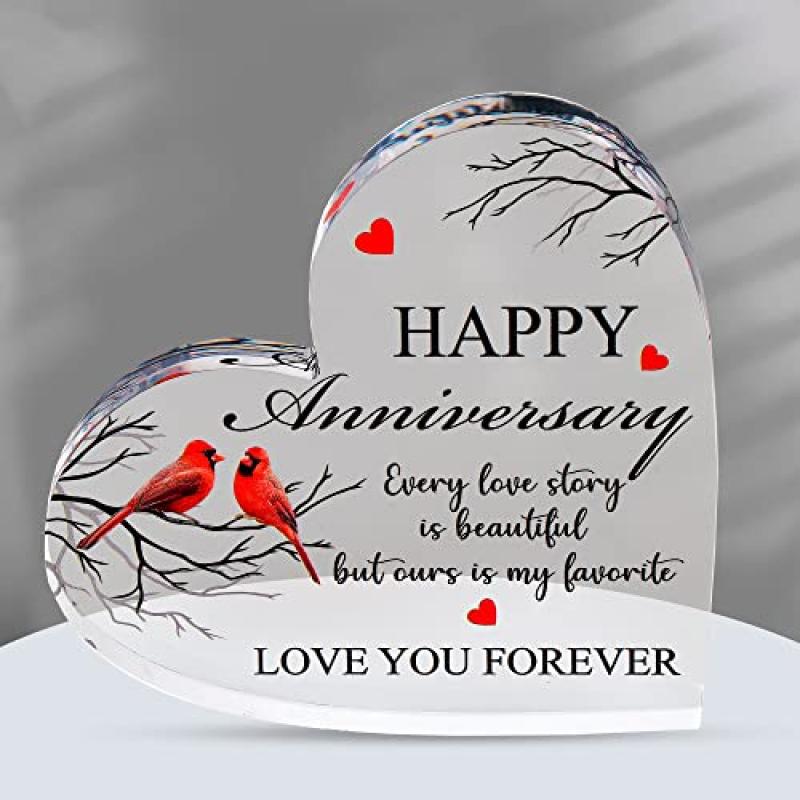 Acrylic Heart Anniversary Present
