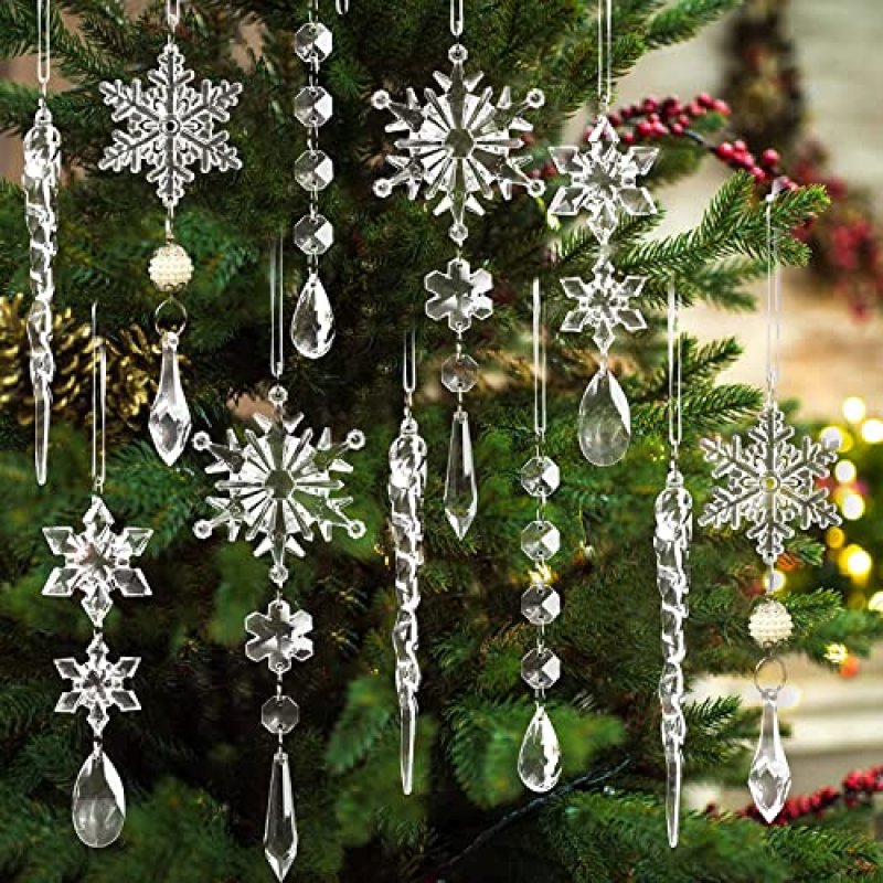 Acrylic Snowflake & Icicle Ornaments