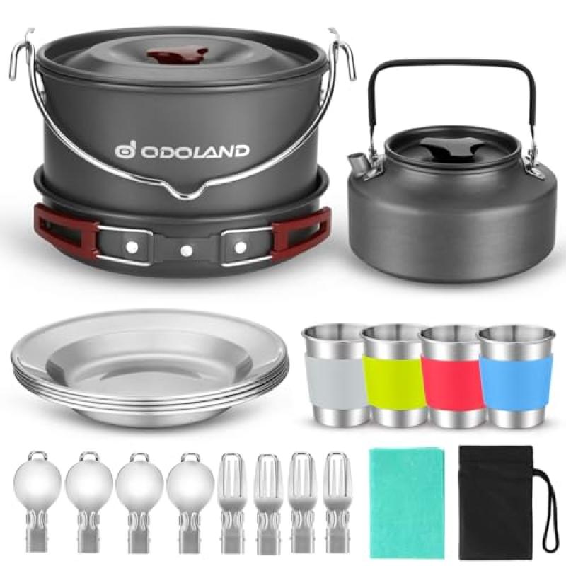 Odoland Camping Cookware Kit