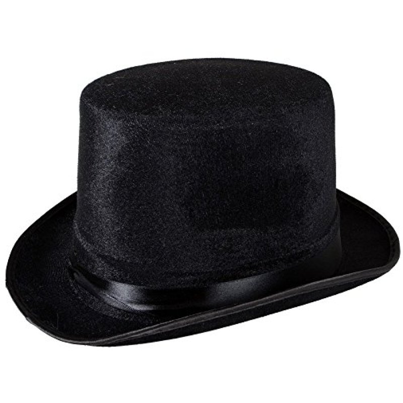 HENBRANDT Adult Black Velour Top Hat - Victorian…