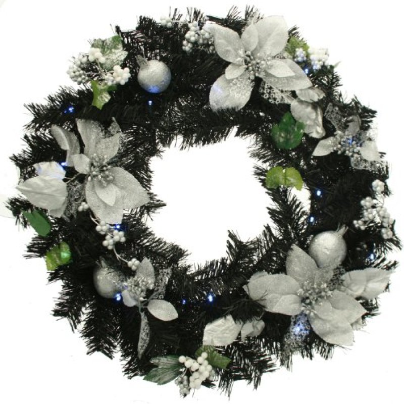 WeRChristmas Pre-Lit Decorated Wreath Illuminated…