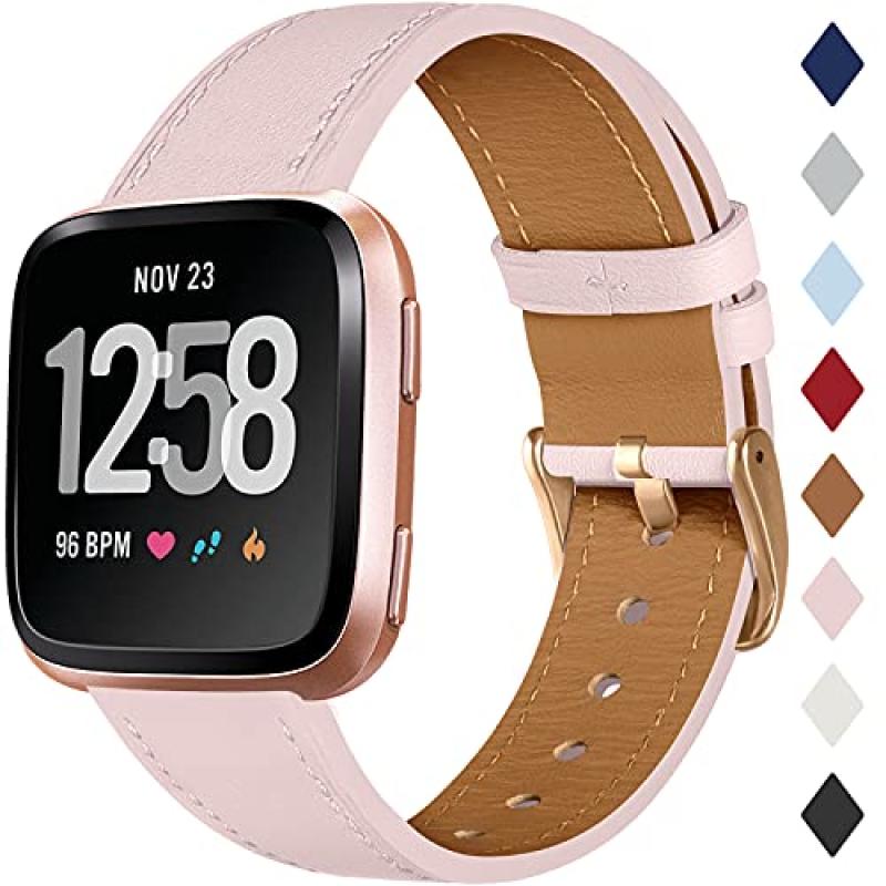 CeMiKa Leather Strap for Fitbit Versa 2