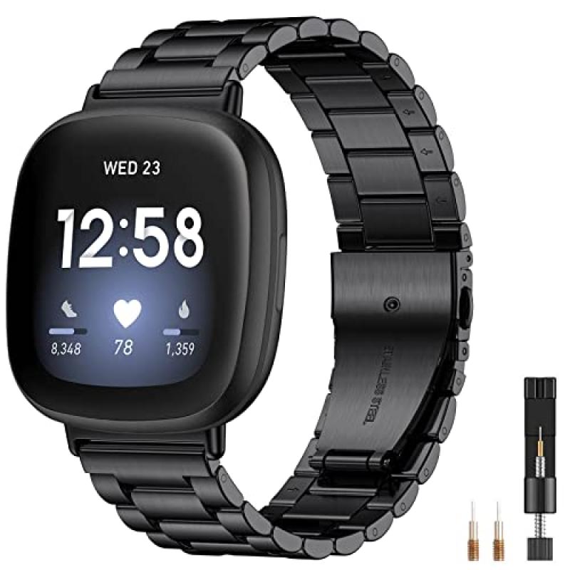 CeMiKa Steel Strap for Fitbit Versa 3/Sense