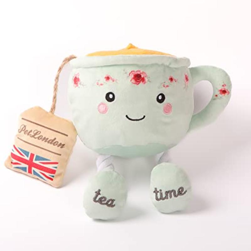 Teacup Plush Dog Toy with Crinkle Sound