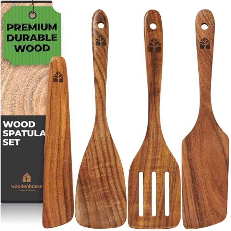 Teak Wooden Spatula Set