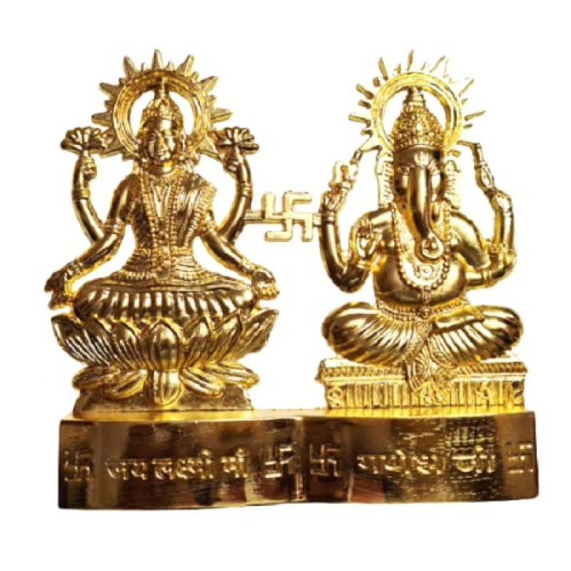 OMG Deals Brass Laxmi Ganesh Statue