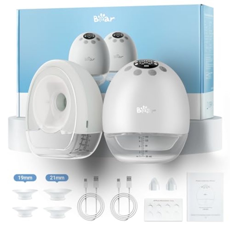 Bear Breast Pump Hands Free Wearable Breast…