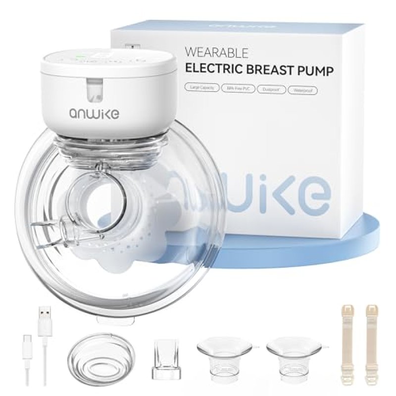 ANWIKE Wearable Breast Pump Hands Free 230g –…