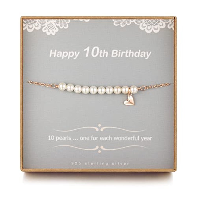 TISSGIRL Pearl Bracelet for 10 Year Olds