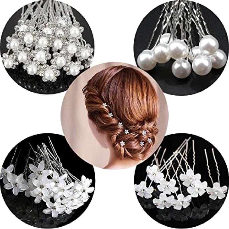 Pearl & Crystal Hair Pins