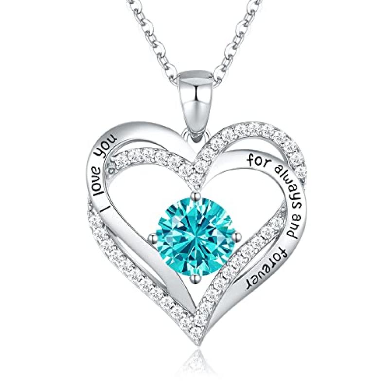 CDE Heart Pendant Birthstone Necklace