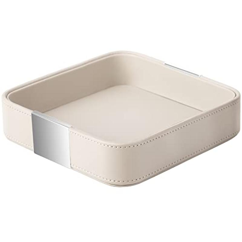 SANZIE Leather Desktop Storage