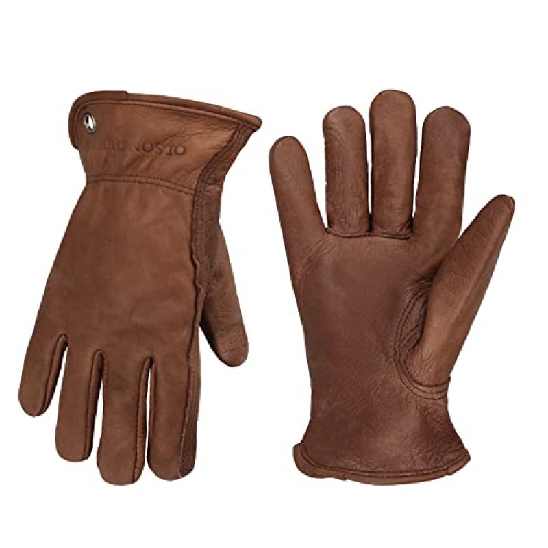 OLSON DEEPAK Leather Gloves, Thorn Proof Garden Work Gloves