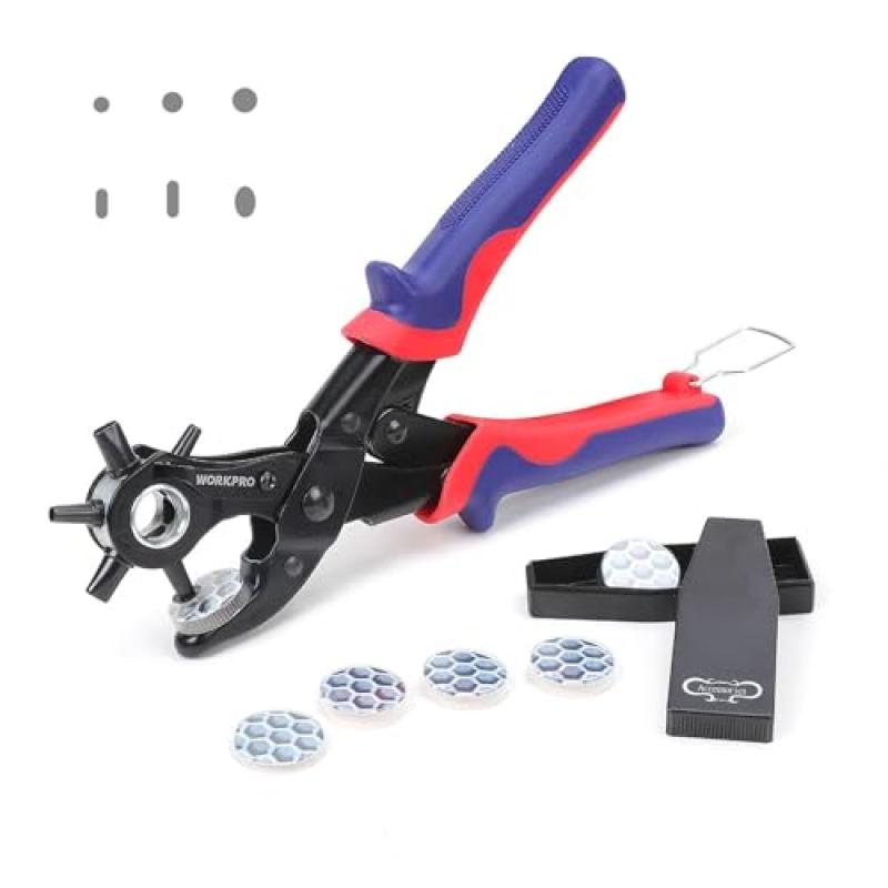 WORKPRO Leather Hole Punch Plier
