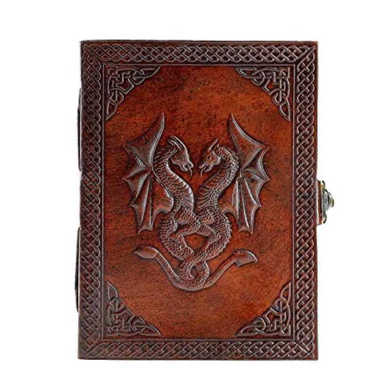 Leather Double Dragon Writing Journal