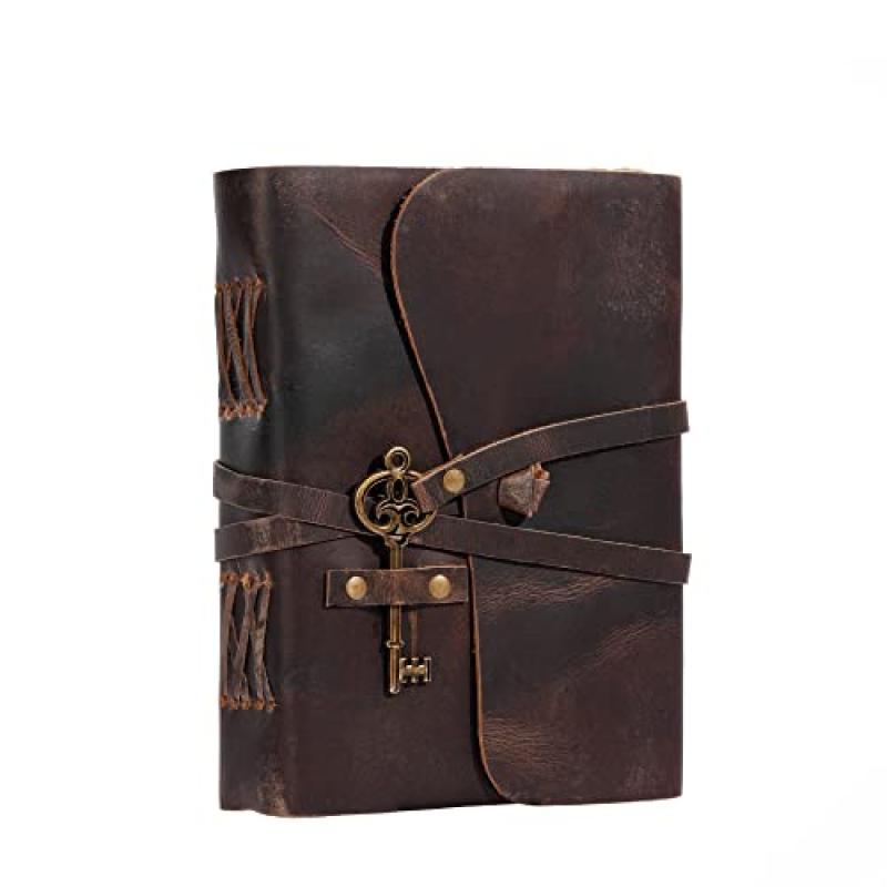 Leather Journal with Deckle Edge Paper