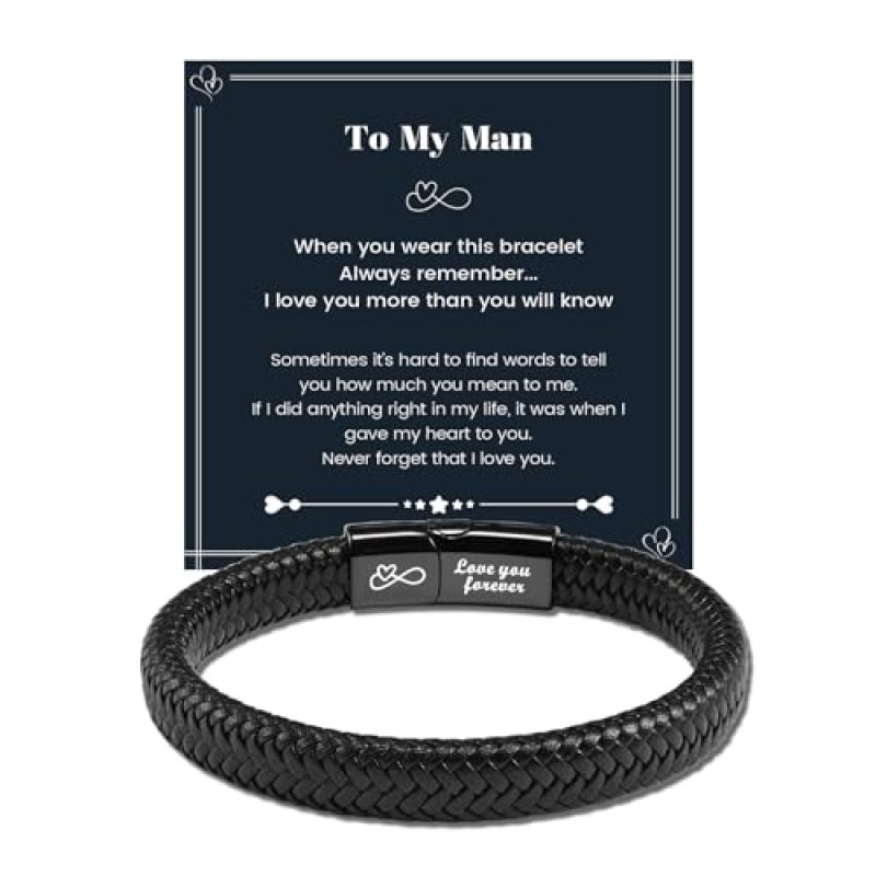 MANVEN Leather Bracelet for Men