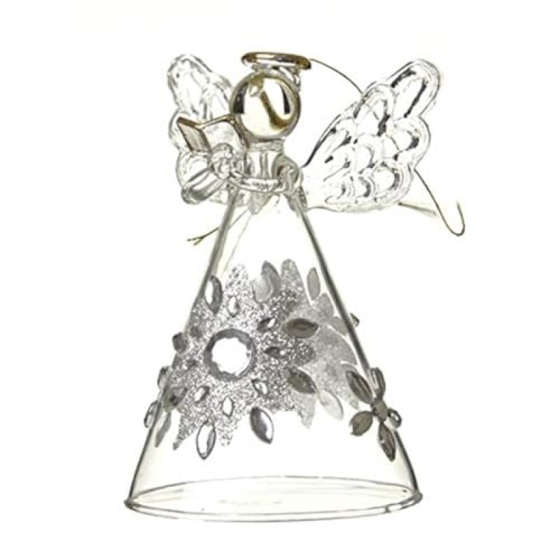 Heaven Sends Glass Christmas Angel With Flower…