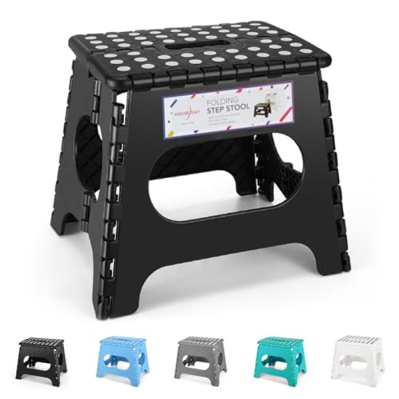 HOUSE DAY Heavy Duty Plastic Step Stool, 11 inch,…