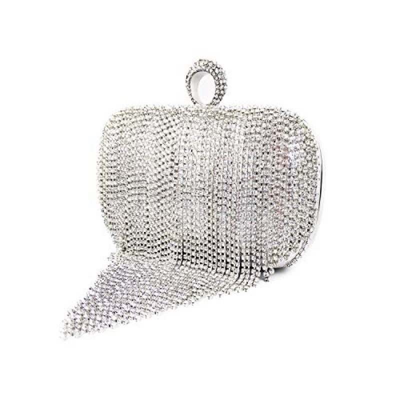 Zebrum Evening Bag with Crystal Clutch Purse