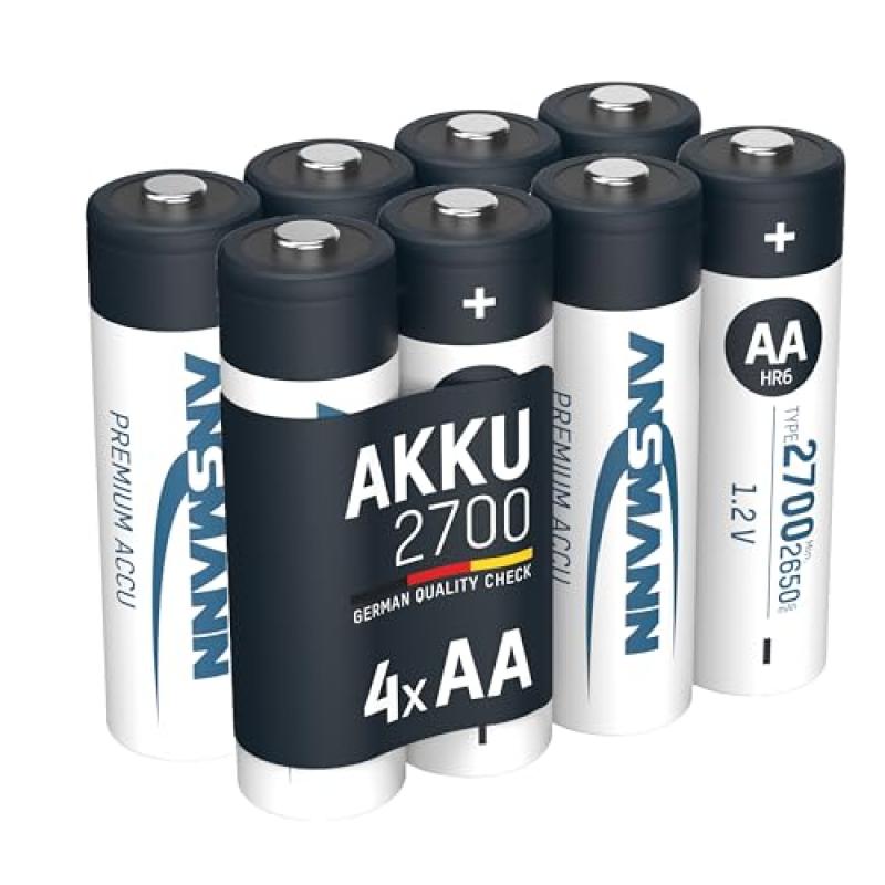 ANSMANN Rechargeable Batteries 2700mAh NiMH AA Type