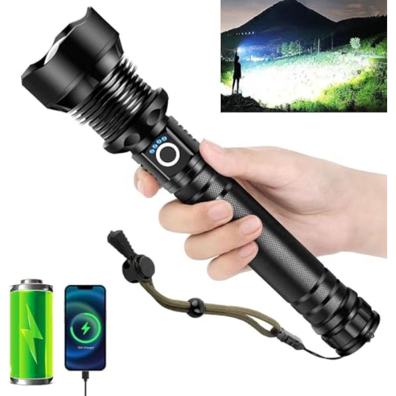 LED Rechargeable Torch with 6 Modes