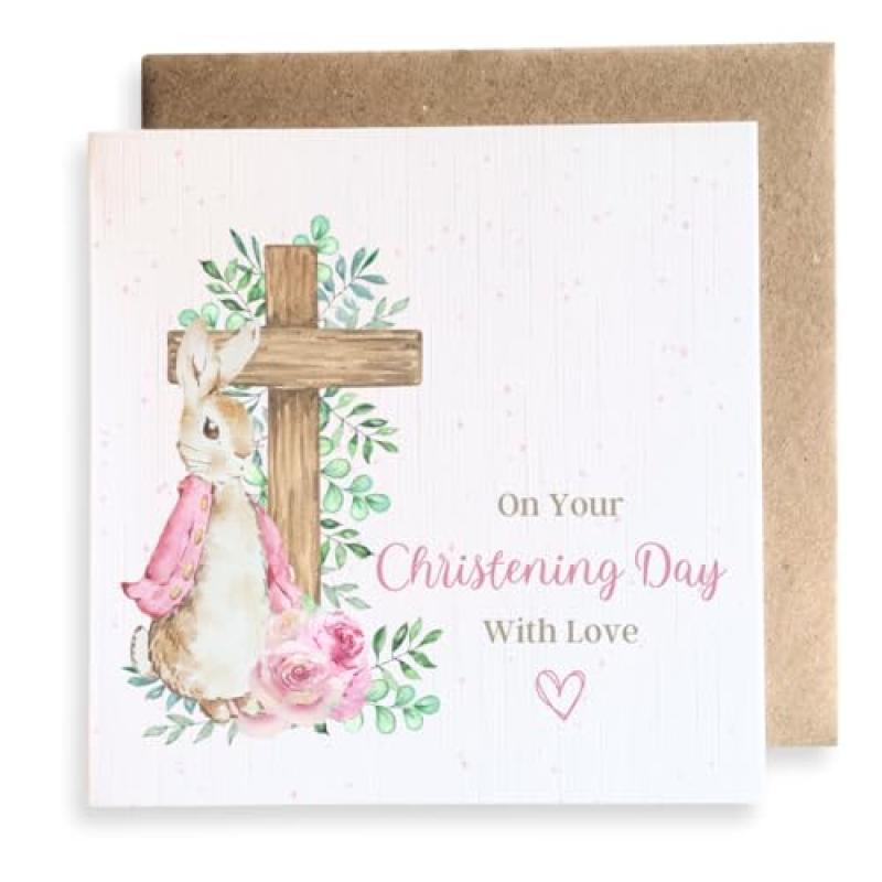 Second Ave Bunny Rabbit Christening Card