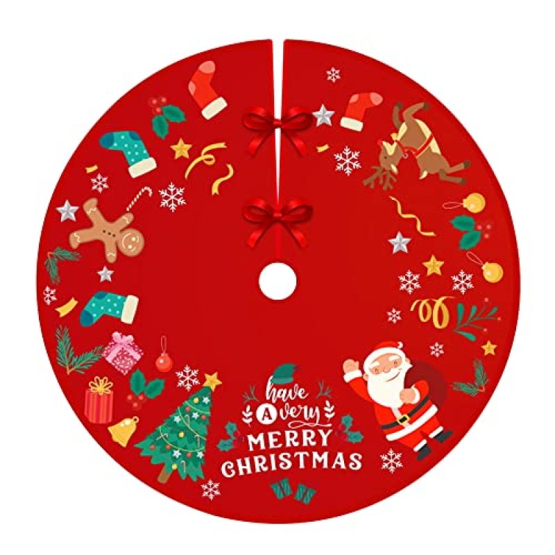 Red & White Christmas Tree Skirt