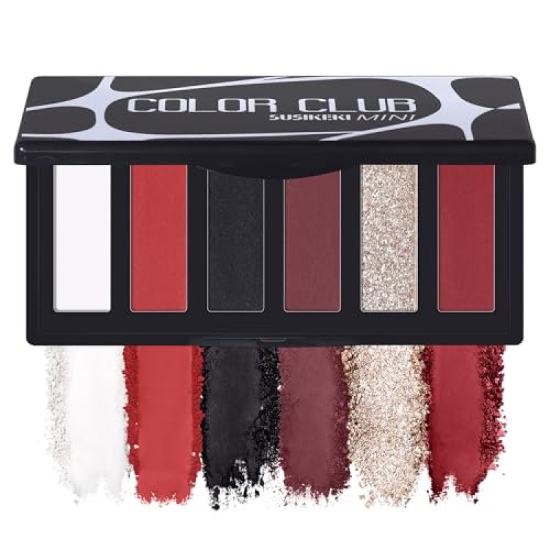 SUSIKEKI Red Eyeshadow Palette with Mirror Sliver…