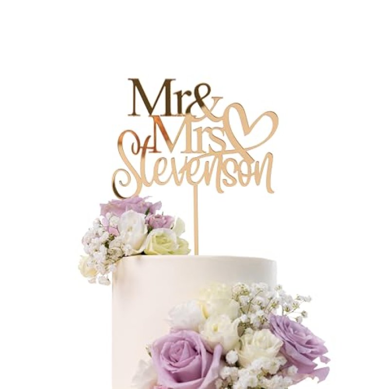 Wedding Cake Topper, Personalised Acrylic Cake…