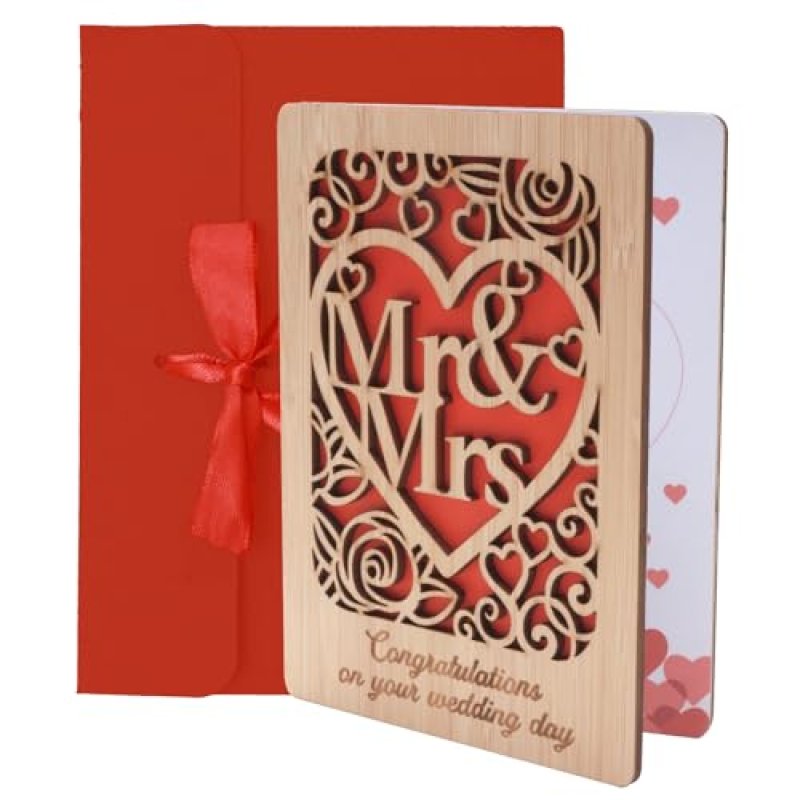Wedding Card Personalised Wooden Wedding Day…