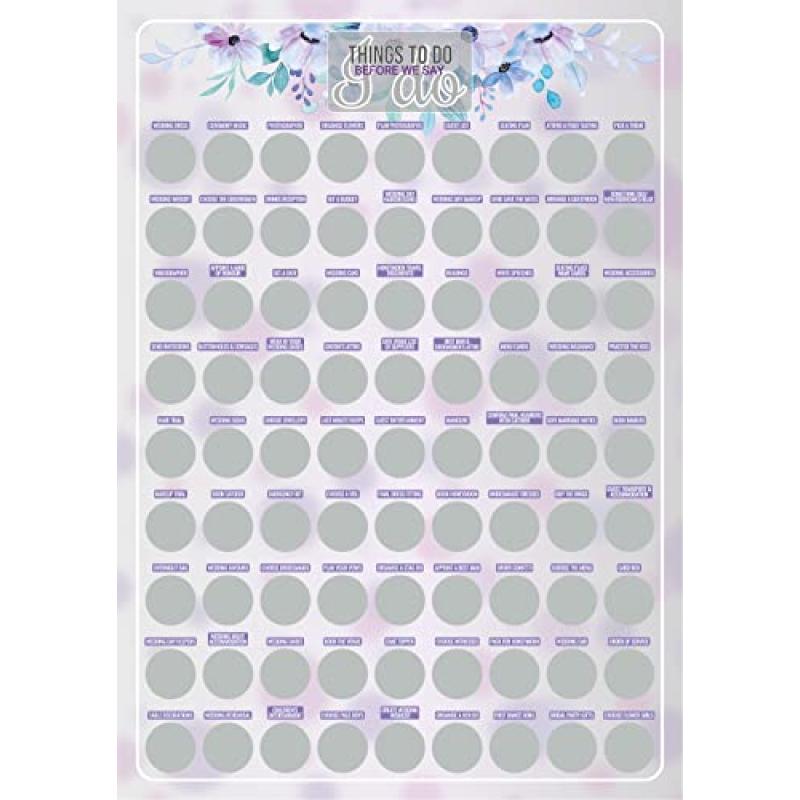 Wedding Planner Poster with 81 Scratch Panels