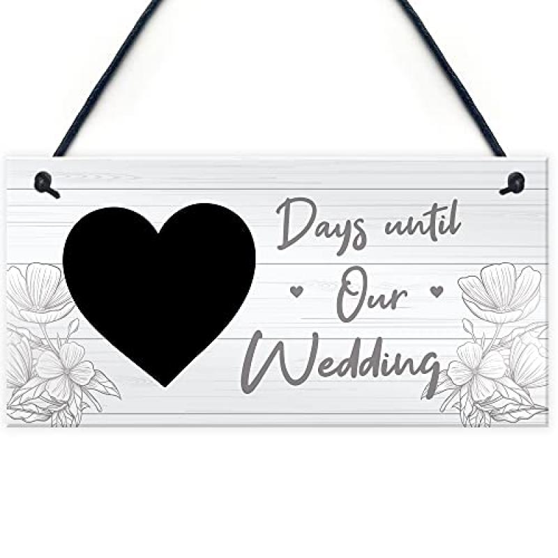 RED OCEAN Wedding Countdown Chalkboard