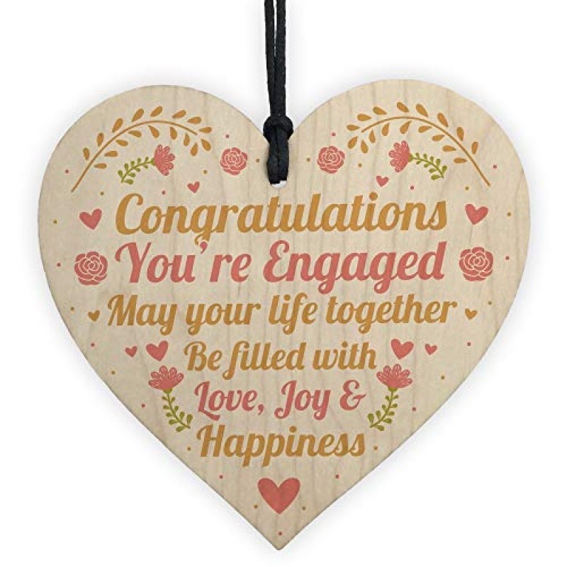 Wedding Couple Wooden Hanging Heart Plaque
