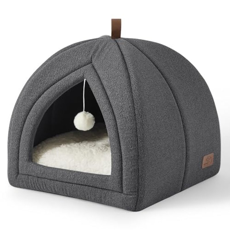 Bedsure Cat Cave Bed Igloo - Cat Tent Bed House…