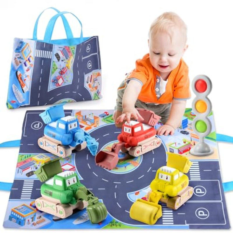 Geebiiny Kids Digger Tractor Toy Cars