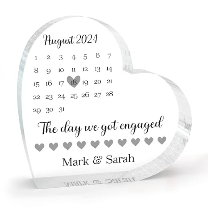 Beecreative Personalised Engagement Heart Block