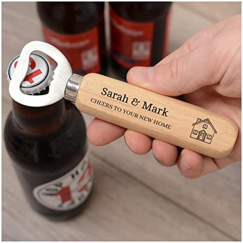 Beecreative New Home Gifts Wooden Bottle Opener