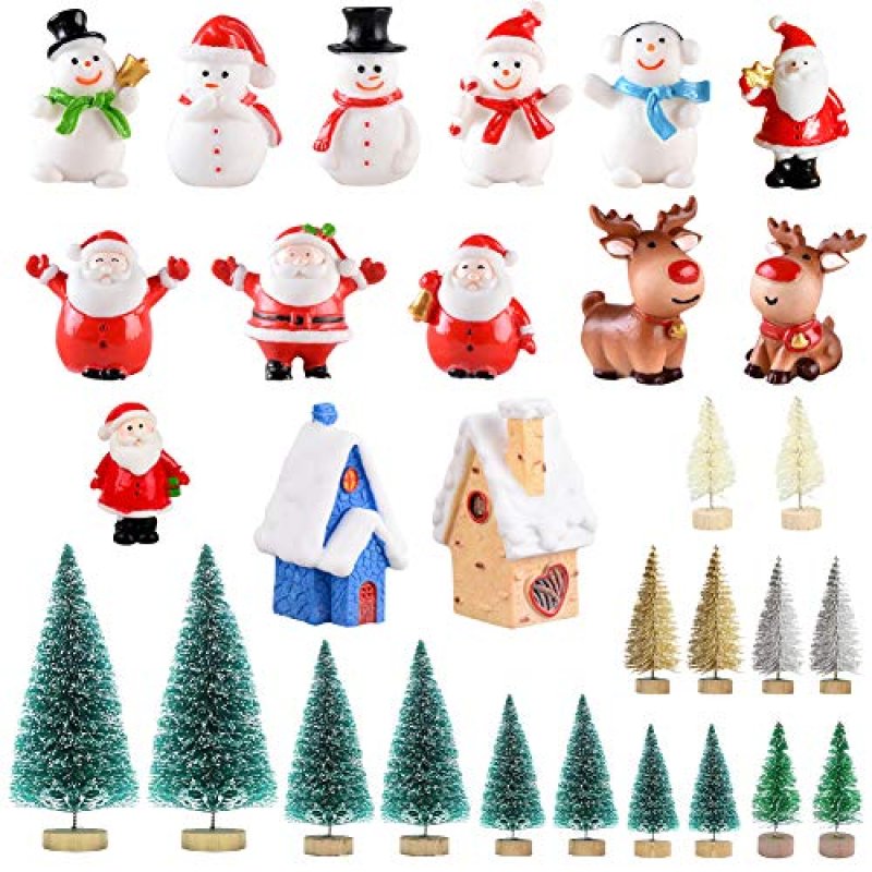 Feelava Miniature Ornament Kits 30 Pcs Mini Xmas…