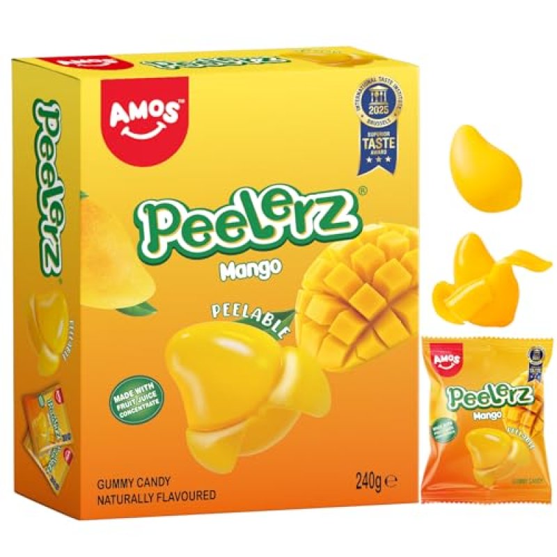 AMOS Peelerz Gummy Sweets, Mango Peelable…