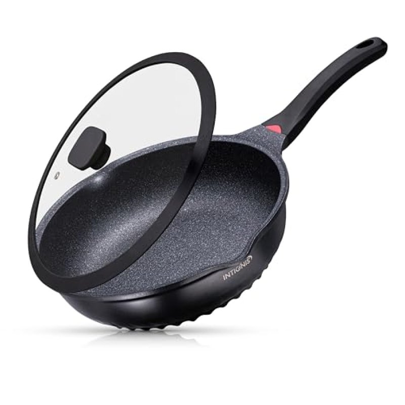 Deep Non-Stick Frying Pan with Lid – 3-in-1 Sauté…