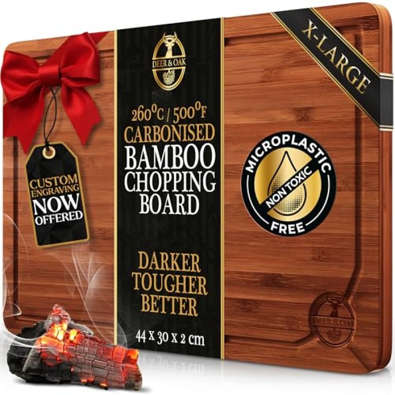 Deer & Oak X-Large Carbonised Cutting Board…