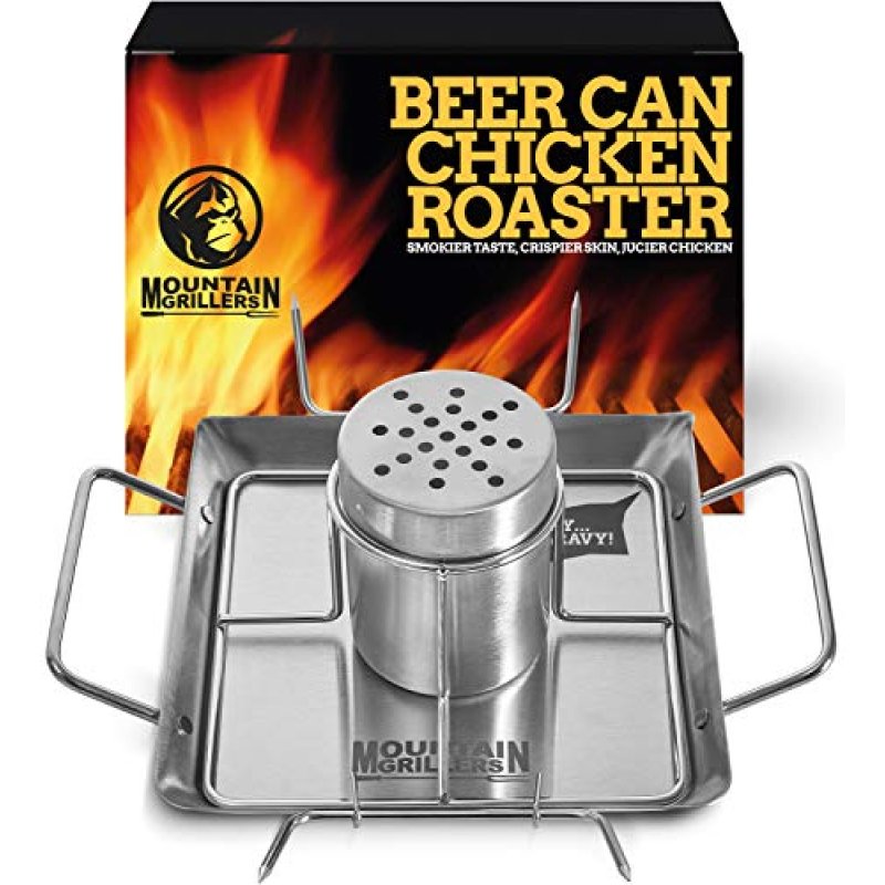 MOUNTAIN GRILLERS Beer Can Chicken Roaster Stand …