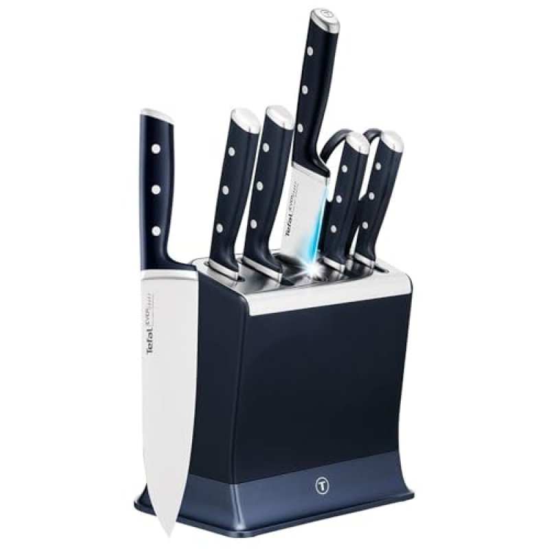 Tefal EverSharp Pro 6-Pc Knife Set, Knife Block…